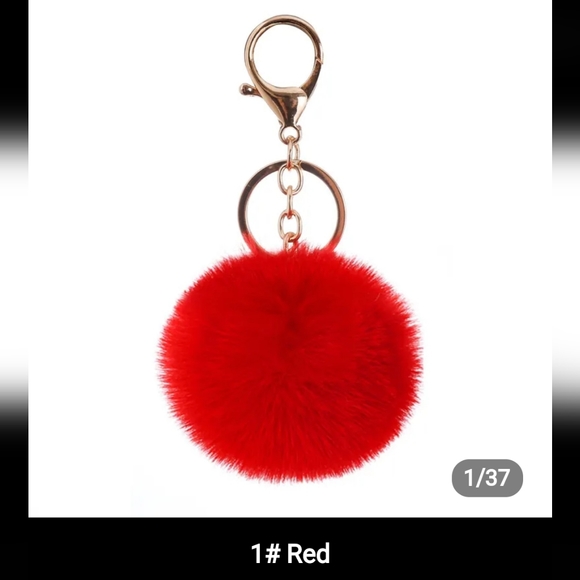 *Beautiful Lush Fur Pom Pom KeyChain/Purse Charm - Picture 11 of 12